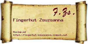 Fingerhut Zsuzsanna névjegykártya